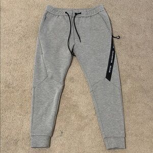 Gray Sweatpants with Black Drawstring